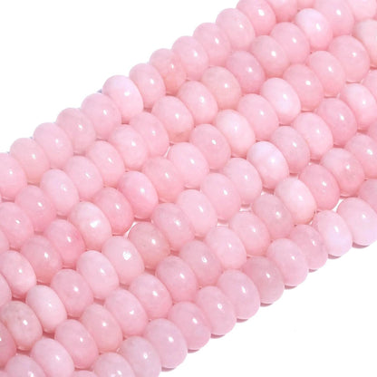 5x8mm Natural Green Lemon Jade Stone Rondelle Beads, 75PCS Spacer Round Loose Abacus Beads for Jewelry Making, Gemstone for Bracelet Necklace Earrings, Arts and Crafts - Colors D