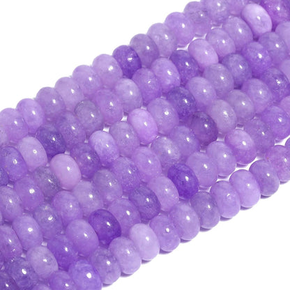 5x8mm Natural Green Lemon Jade Stone Rondelle Beads, 75PCS Spacer Round Loose Abacus Beads for Jewelry Making, Gemstone for Bracelet Necklace Earrings, Arts and Crafts - Colors D