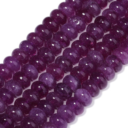 5x8mm Natural Green Lemon Jade Stone Rondelle Beads, 75PCS Spacer Round Loose Abacus Beads for Jewelry Making, Gemstone for Bracelet Necklace Earrings, Arts and Crafts - Colors D