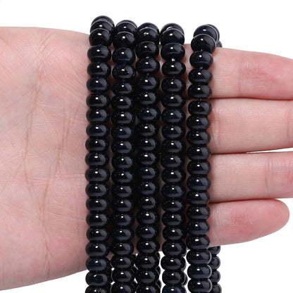 5x8mm Natural Green Lemon Jade Stone Rondelle Beads, 75PCS Spacer Round Loose Abacus Beads for Jewelry Making, Gemstone for Bracelet Necklace Earrings, Arts and Crafts - Colors D