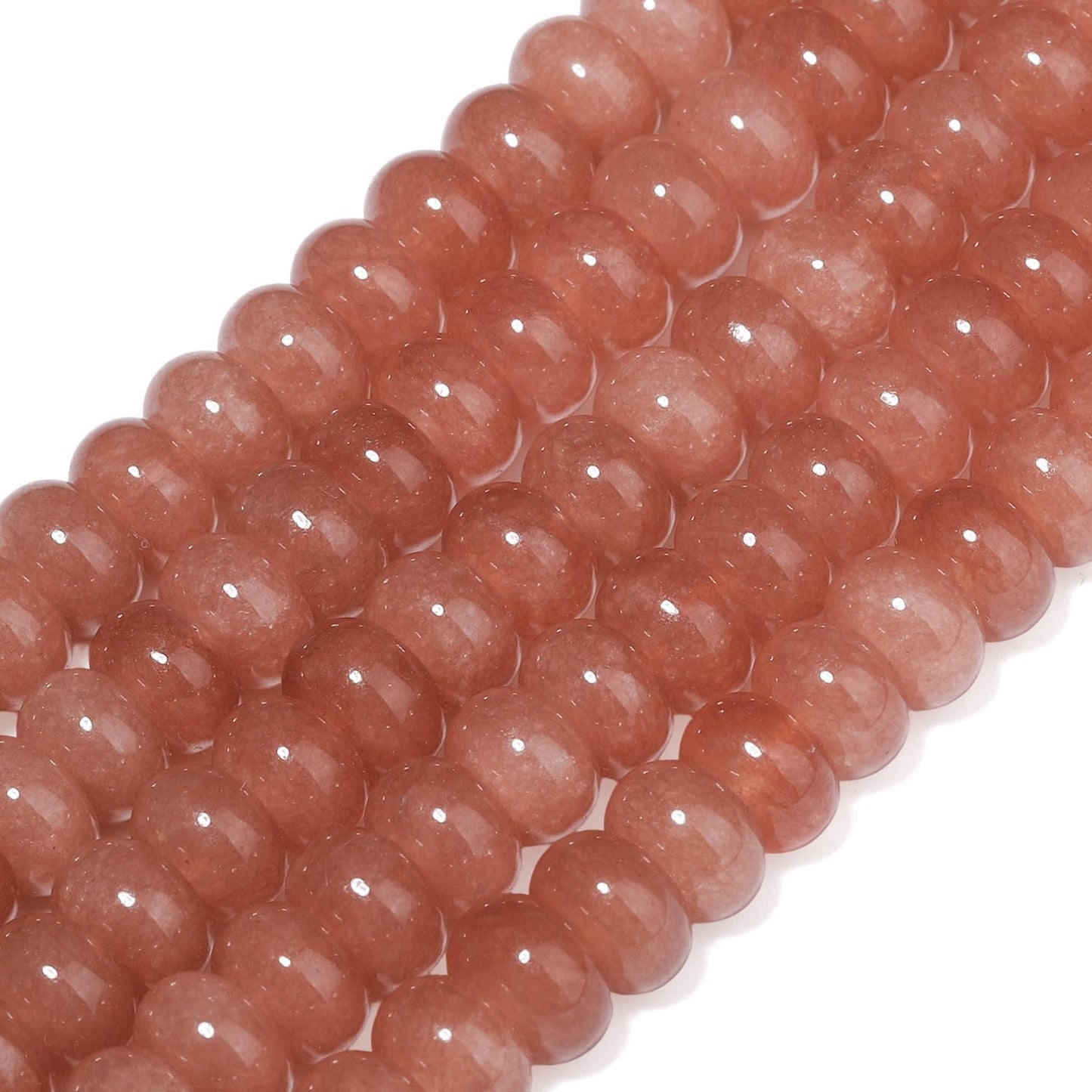 5x8mm Natural Green Lemon Jade Stone Rondelle Beads, 75PCS Spacer Round Loose Abacus Beads for Jewelry Making, Gemstone for Bracelet Necklace Earrings, Arts and Crafts - Colors D