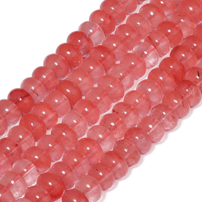 5x8mm Natural Green Lemon Jade Stone Rondelle Beads, 75PCS Spacer Round Loose Abacus Beads for Jewelry Making, Gemstone for Bracelet Necklace Earrings, Arts and Crafts - Colors D