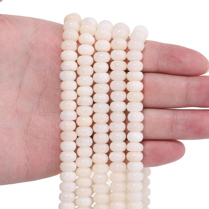 5x8mm Natural Green Lemon Jade Stone Rondelle Beads, 75PCS Spacer Round Loose Abacus Beads for Jewelry Making, Gemstone for Bracelet Necklace Earrings, Arts and Crafts - Colors D