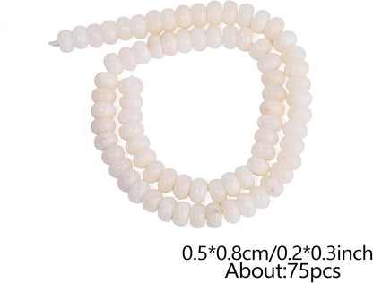 5x8mm Natural Green Lemon Jade Stone Rondelle Beads, 75PCS Spacer Round Loose Abacus Beads for Jewelry Making, Gemstone for Bracelet Necklace Earrings, Arts and Crafts - Colors D