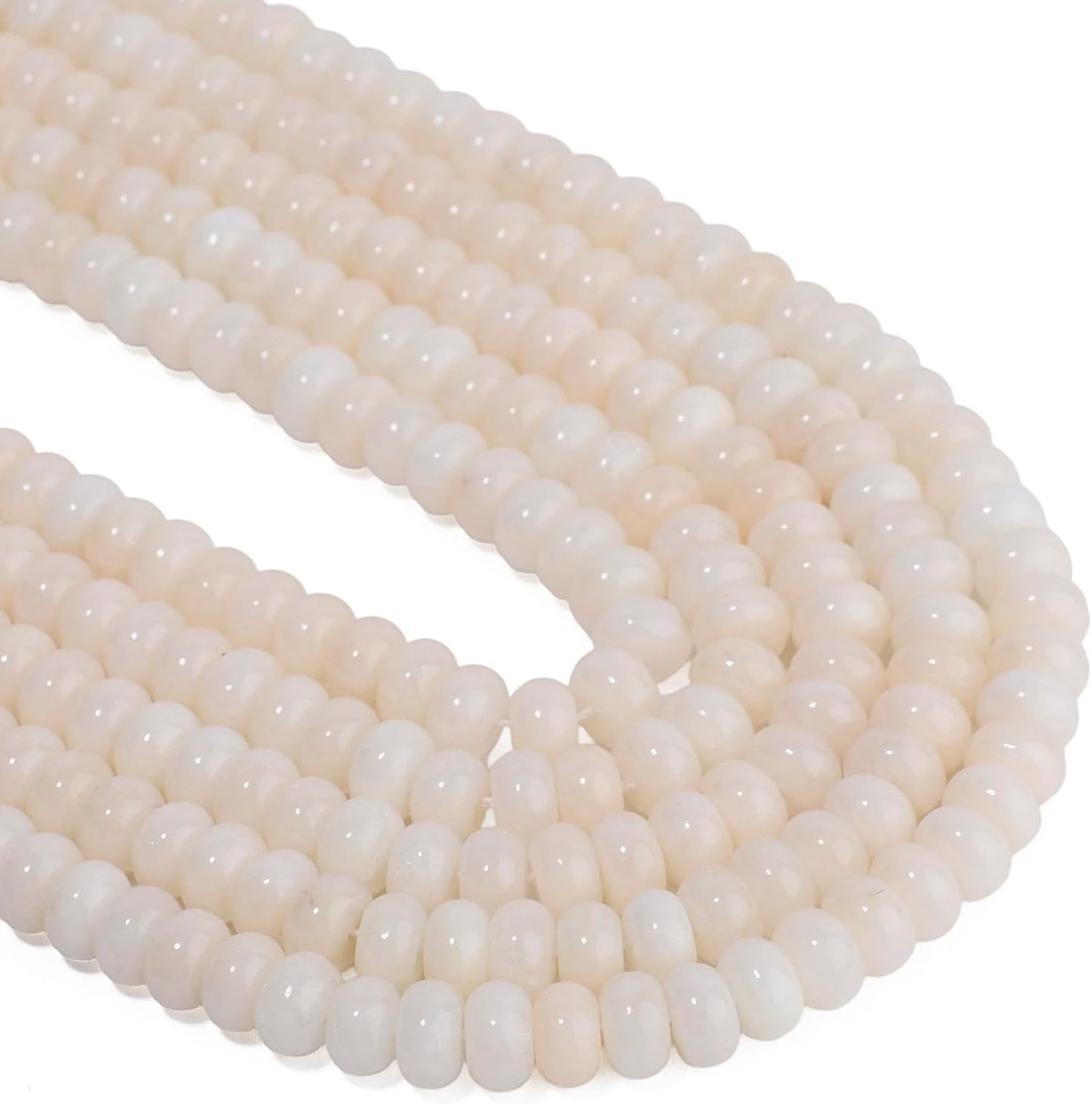 5x8mm Natural Green Lemon Jade Stone Rondelle Beads, 75PCS Spacer Round Loose Abacus Beads for Jewelry Making, Gemstone for Bracelet Necklace Earrings, Arts and Crafts - Colors D