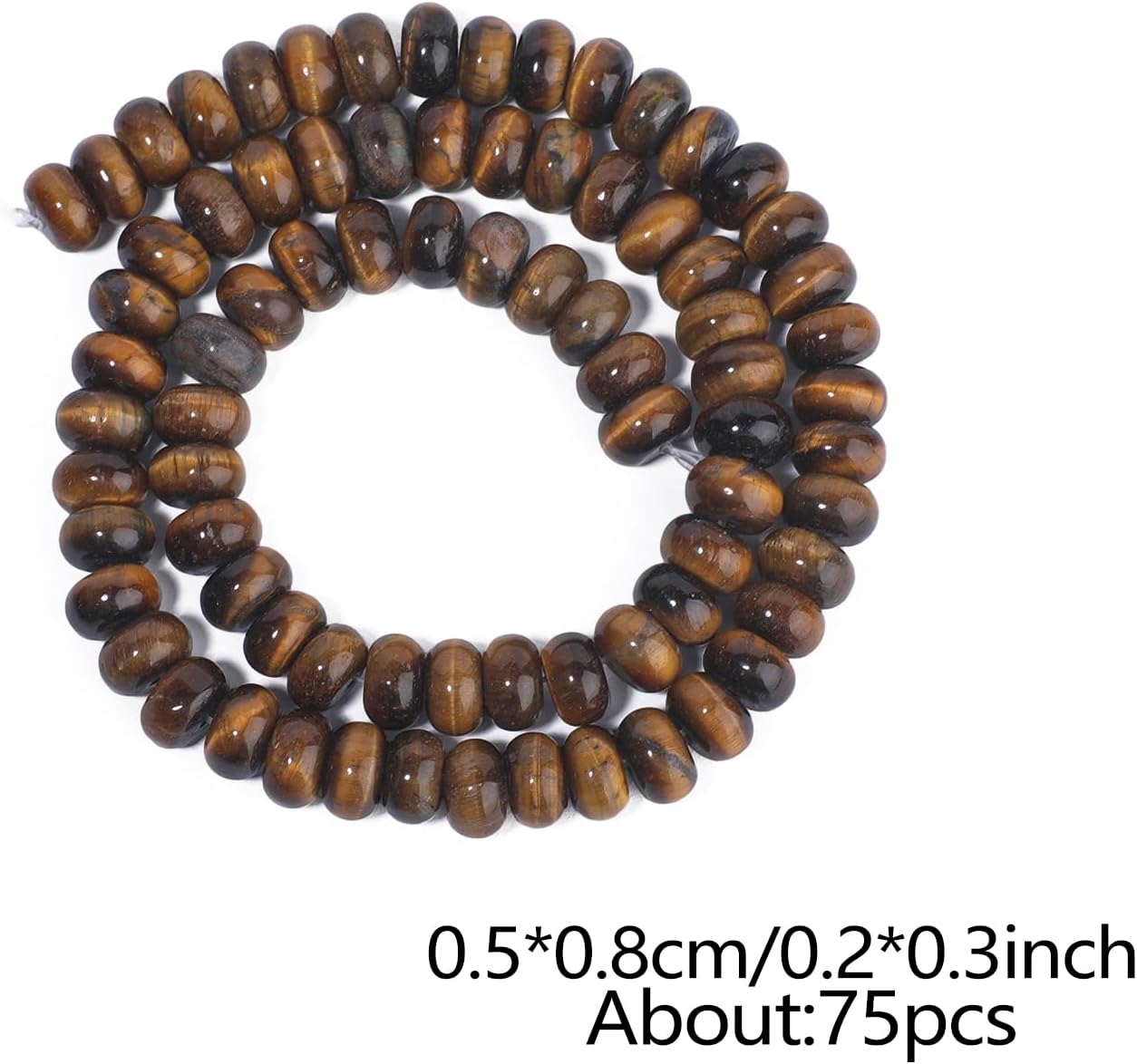 5x8mm Natural Green Lemon Jade Stone Rondelle Beads, 75PCS Spacer Round Loose Abacus Beads for Jewelry Making, Gemstone for Bracelet Necklace Earrings, Arts and Crafts - Colors D