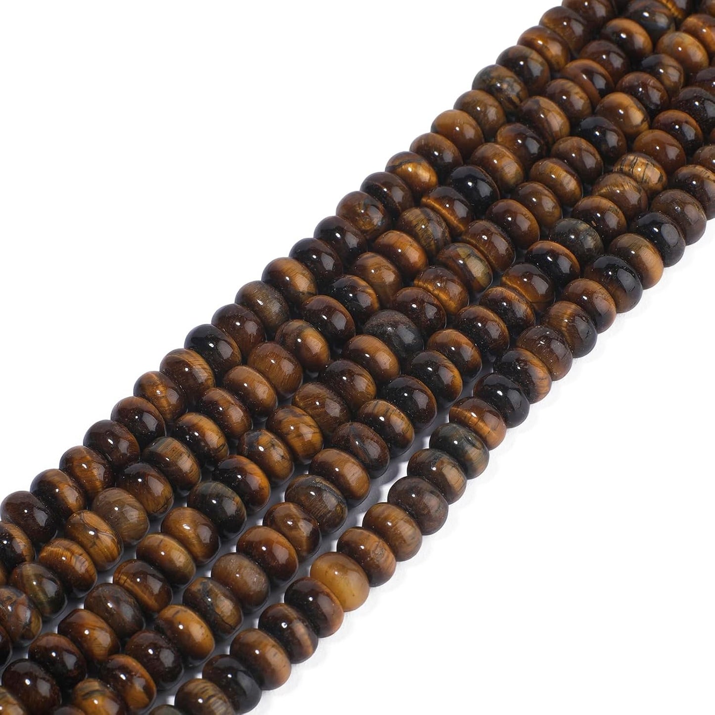 5x8mm Natural Green Lemon Jade Stone Rondelle Beads, 75PCS Spacer Round Loose Abacus Beads for Jewelry Making, Gemstone for Bracelet Necklace Earrings, Arts and Crafts - Colors D