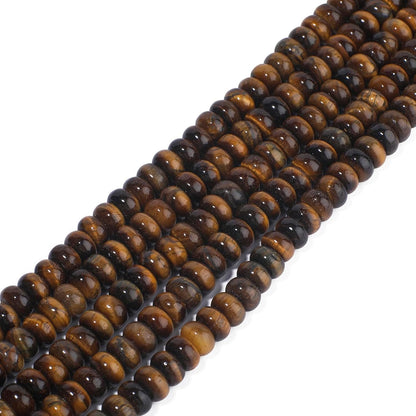 5x8mm Natural Green Lemon Jade Stone Rondelle Beads, 75PCS Spacer Round Loose Abacus Beads for Jewelry Making, Gemstone for Bracelet Necklace Earrings, Arts and Crafts - Colors D