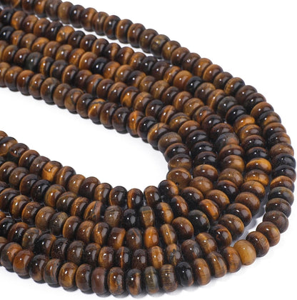 5x8mm Natural Green Lemon Jade Stone Rondelle Beads, 75PCS Spacer Round Loose Abacus Beads for Jewelry Making, Gemstone for Bracelet Necklace Earrings, Arts and Crafts - Colors D