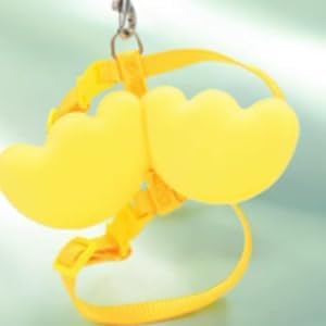 Duck Harness, Soft and Adjustable Chicken Walking Harness Breathable Pet Vest for Duck Chicken Hen Training Walking Basic Leashes[Yellow XS]