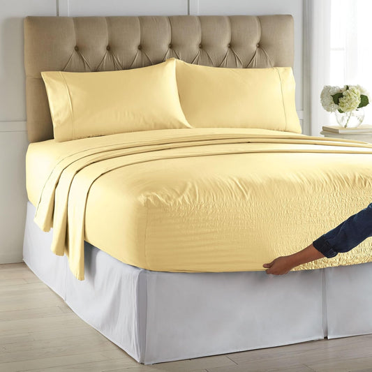 Bed Tite Microfiber Sheet Set - Queen, Lemon