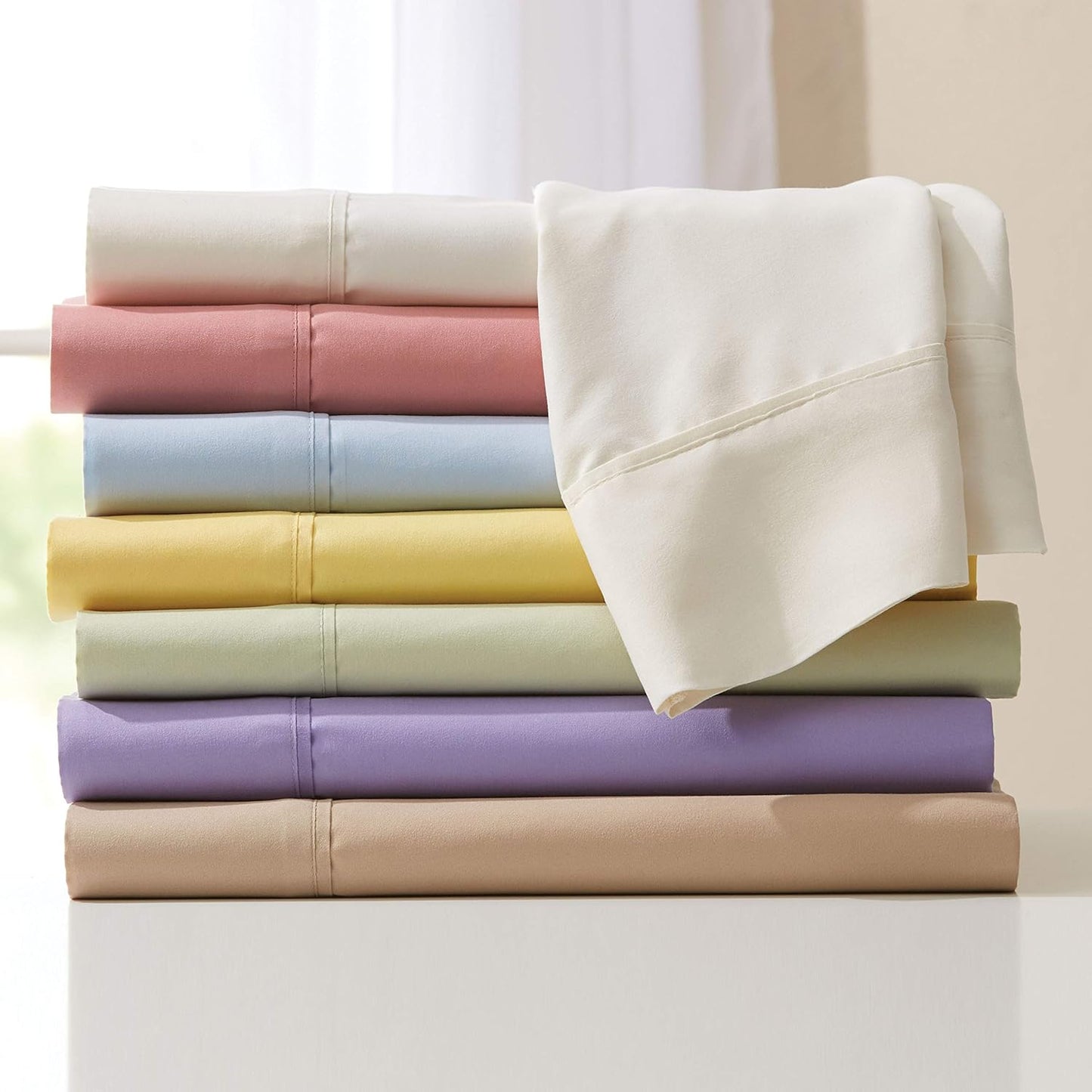 Bed Tite Microfiber Sheet Set - Queen, Lemon