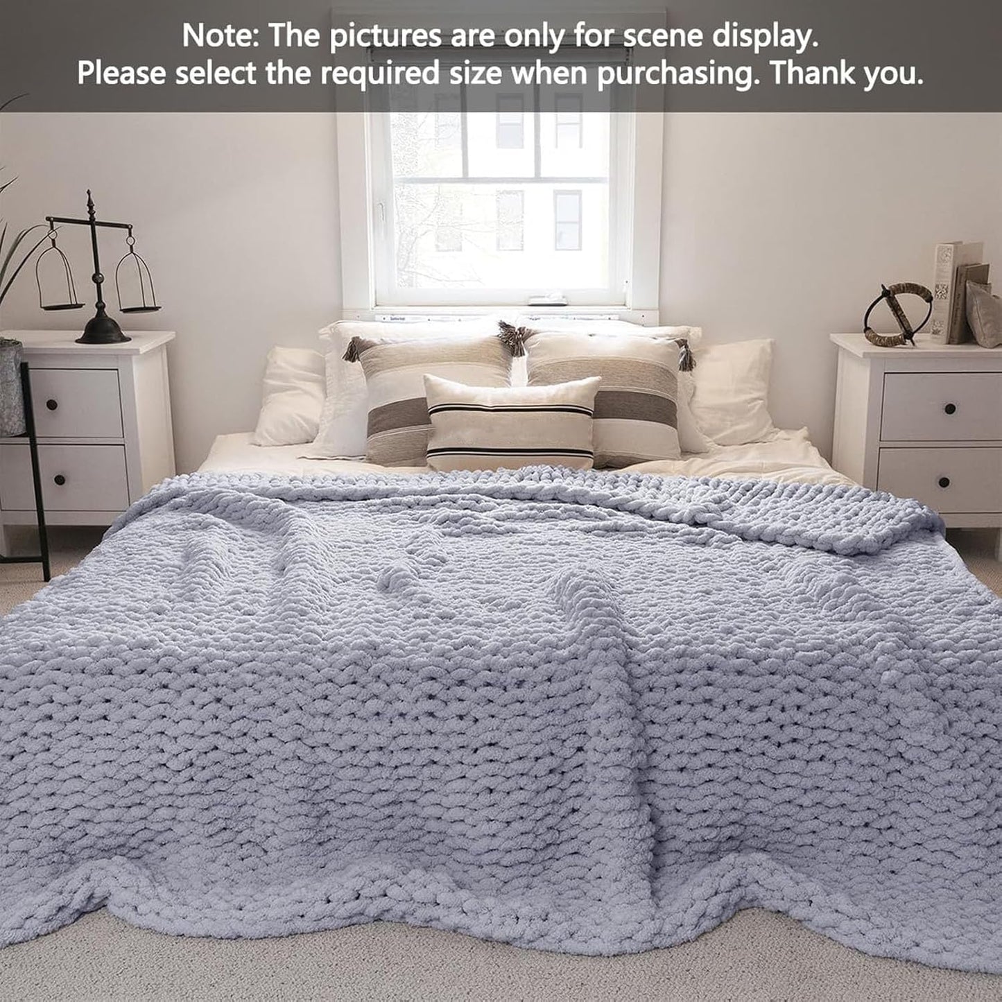 Chunky Knit Blanket Throw, Chunky Knit Throw Blanket for Couch, Large Chunky Knitted Throw Blanket, Chenille Throw Blanket, Chunky Knit Blanket for Bed and Sofa,Ginger Yellow,50x50cm