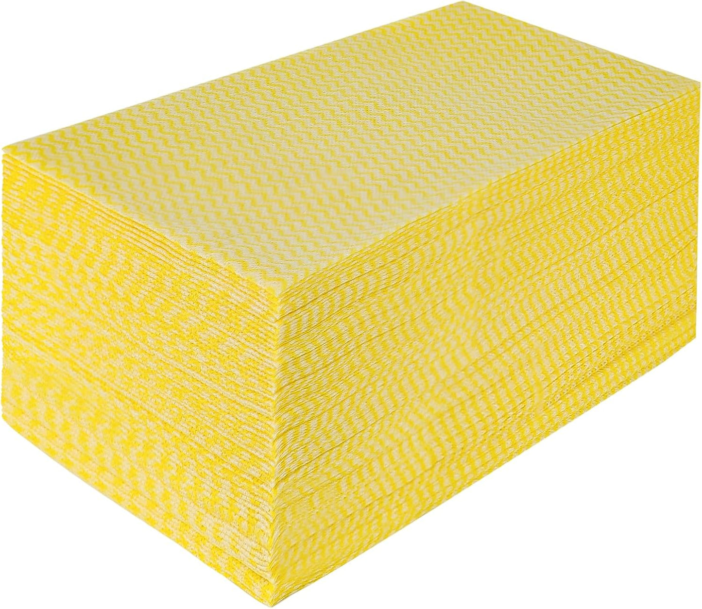 Cleaning Towels, Dish Towels and Dish Cloths, Reusable, Absorbent, Dry Quickly, 60 Sheets/Pack, Yellow
