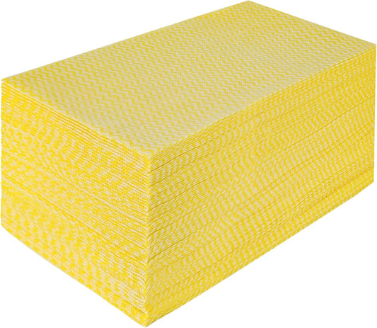Cleaning Towels, Dish Towels and Dish Cloths, Reusable, Absorbent, Dry Quickly, 60 Sheets/Pack, Yellow