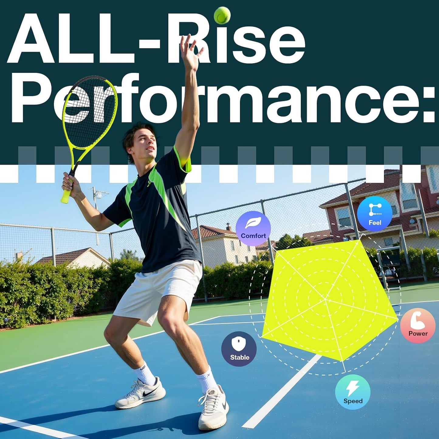 Neon Tennis Rackets 2 Pack for Adults- 27" Lightweight Aluminum Tennis Racquet Set with 3 Balls & Bag- Vibrant High-Visibility Matte Finish for Men Women Beginners