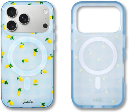 Case for iPhone 17 Pro | Compatible with MagSafe | 10ft Drop Tested | Lemon Gingham