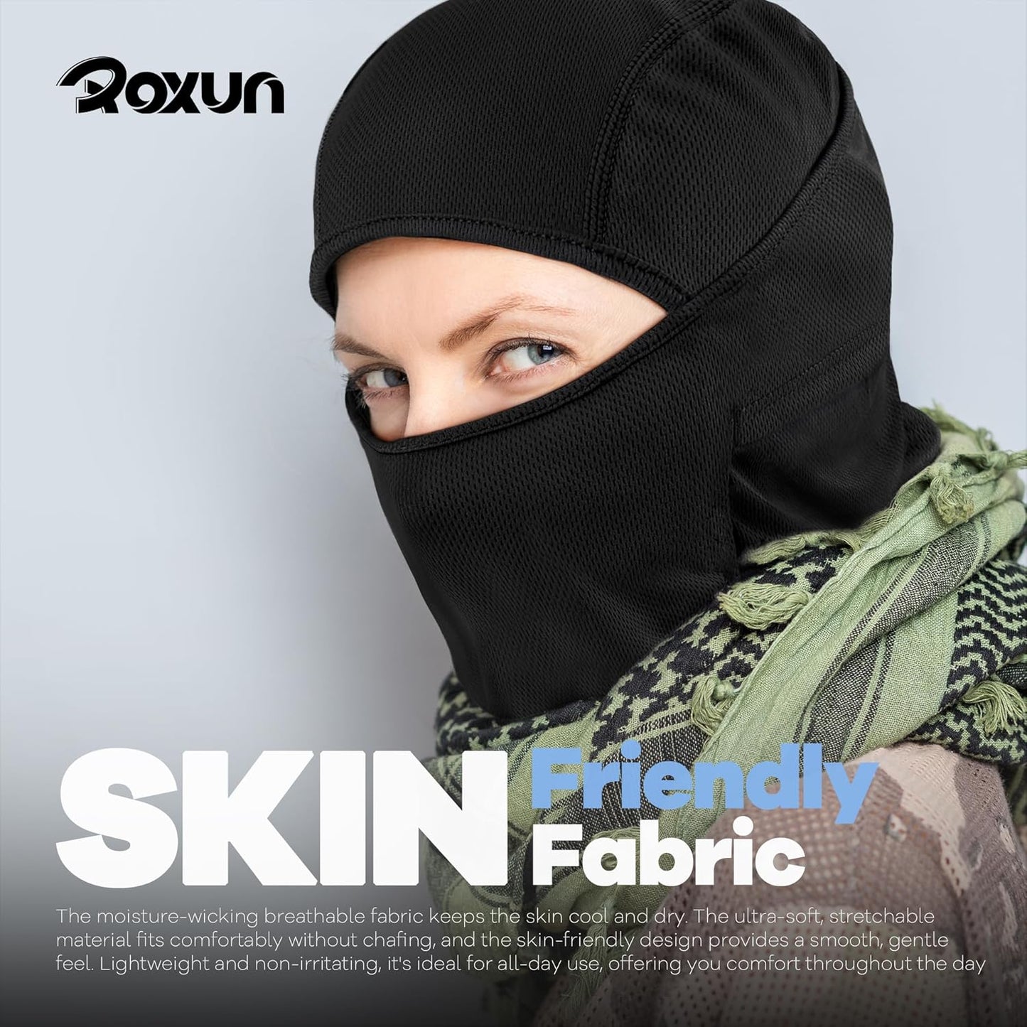 Ski Mask Balaclava, Motorcycle Summer Cooling Breathable UV Protector