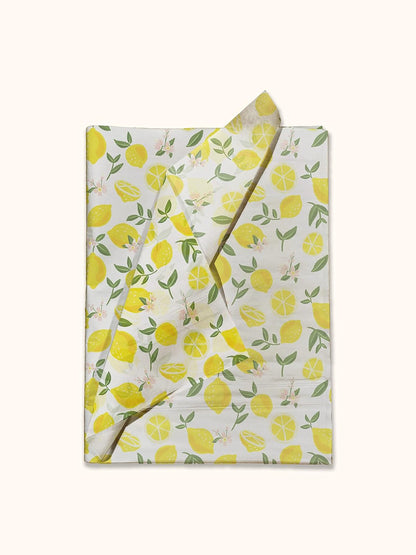 Bulk Elegant Summer Lemons Tissue Paper Wrapping Gift Bags, Crafts DIY Project Party Decorations Packaging - Creative Uses for Wedding Birthday & Holiday Events - 24 Sheets 20"x30"