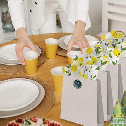 Bulk Elegant Summer Lemons Tissue Paper Wrapping Gift Bags, Crafts DIY Project Party Decorations Packaging - Creative Uses for Wedding Birthday & Holiday Events - 24 Sheets 20"x30"