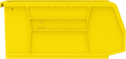 30230 AkroBins Plastic Storage Bins, Space-Saving Stackable Bins for Garage, Pantry, Craft Organization, 11" x 5" x 5", Yellow, 12-Pack