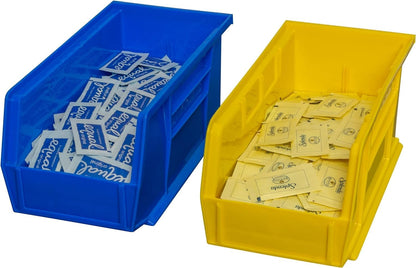30230 AkroBins Plastic Storage Bins, Space-Saving Stackable Bins for Garage, Pantry, Craft Organization, 11" x 5" x 5", Yellow, 12-Pack