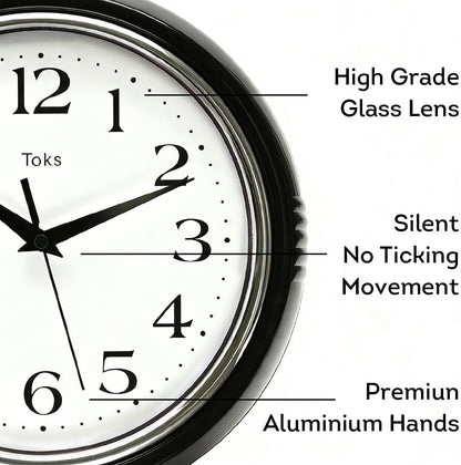 Retro Wall Clock, 9.5 Inch Vintage Design, Silent Non-Ticking Quartz Movement, Battery Operated, Perfect for Kitchen, Living Room, Office, and Indoor Use (Vintage Yellow)