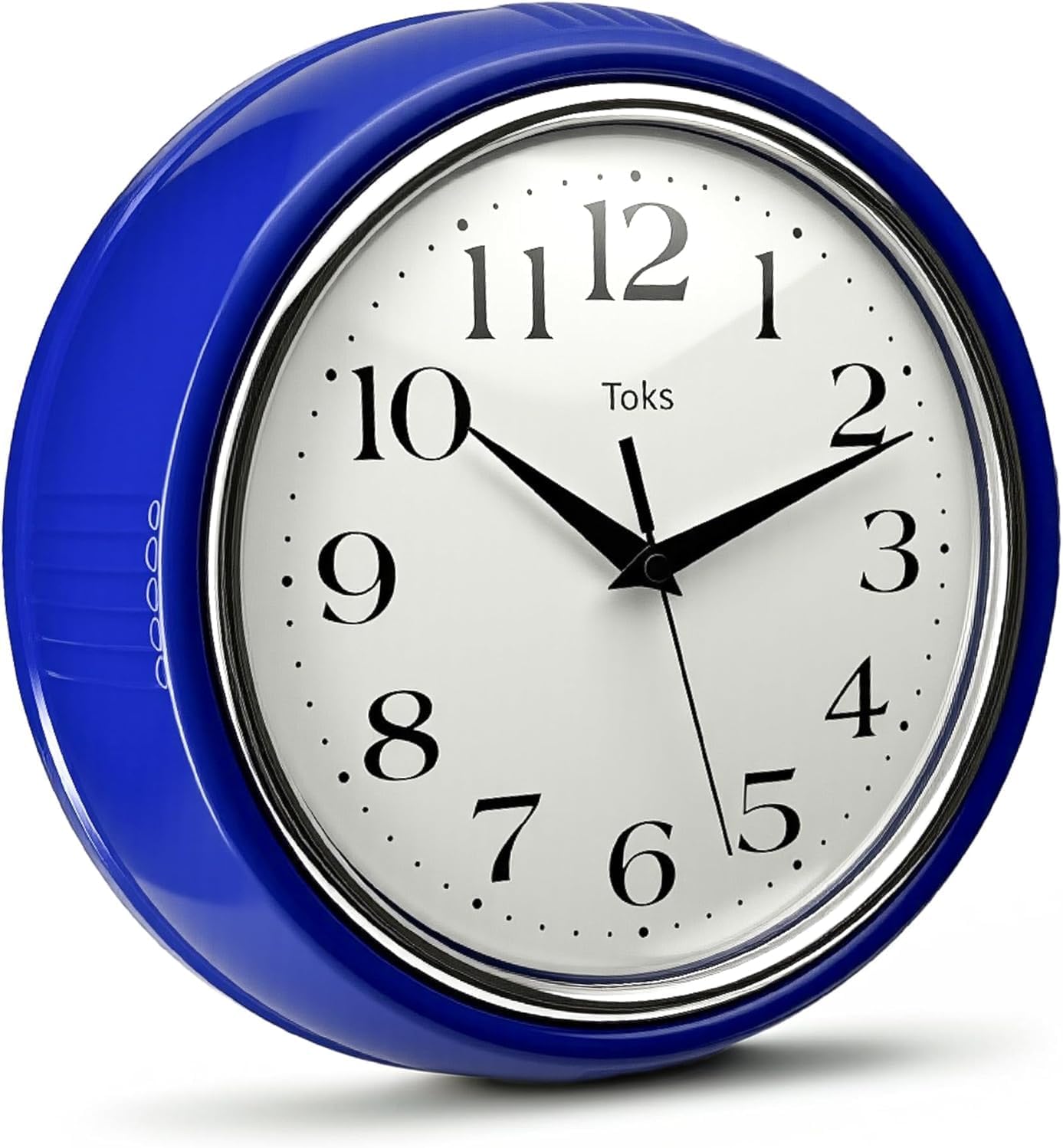 Retro Wall Clock, 9.5 Inch Vintage Design, Silent Non-Ticking Quartz Movement, Battery Operated, Perfect for Kitchen, Living Room, Office, and Indoor Use (Vintage Yellow)