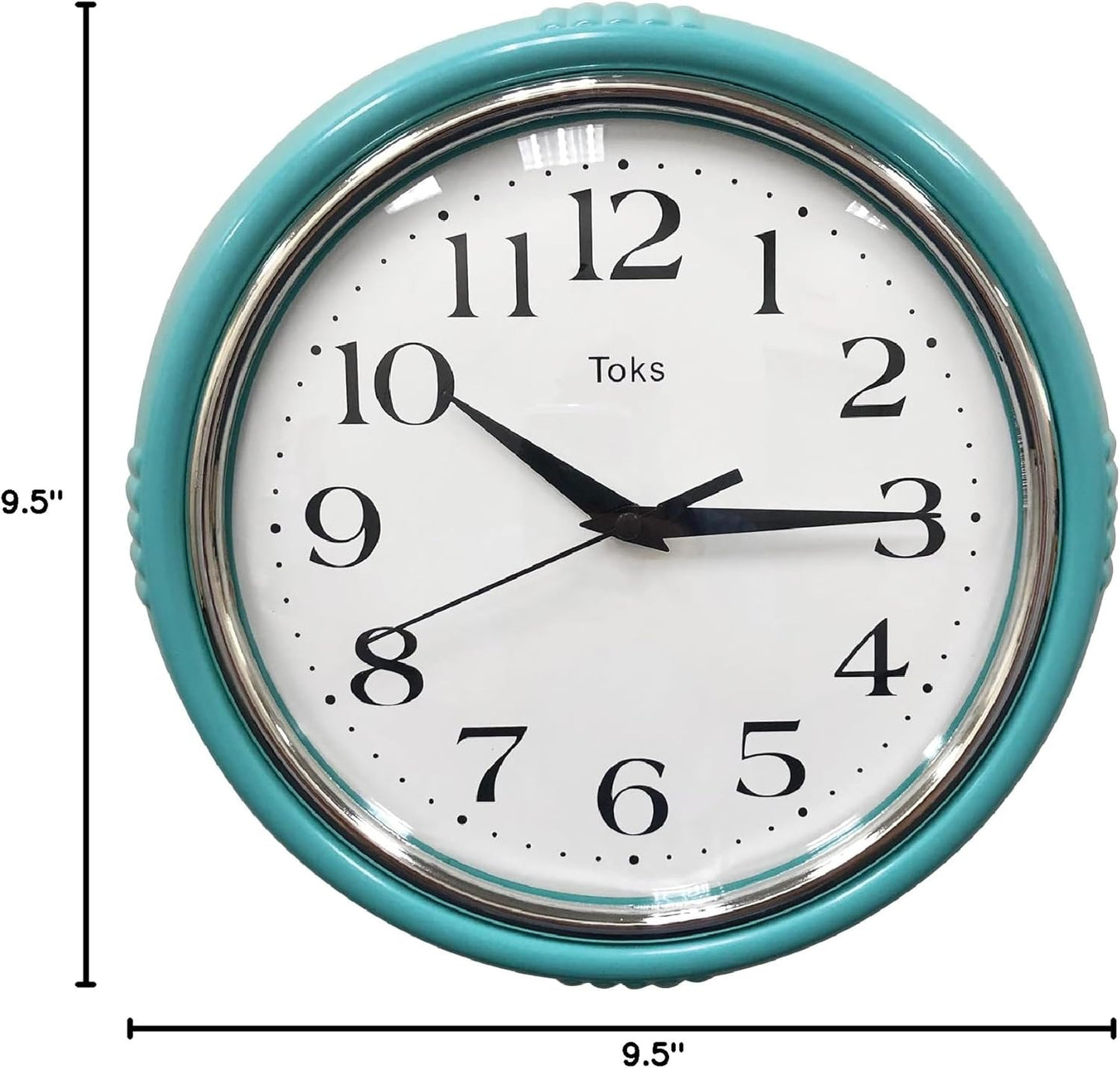 Retro Wall Clock, 9.5 Inch Vintage Design, Silent Non-Ticking Quartz Movement, Battery Operated, Perfect for Kitchen, Living Room, Office, and Indoor Use (Vintage Yellow)