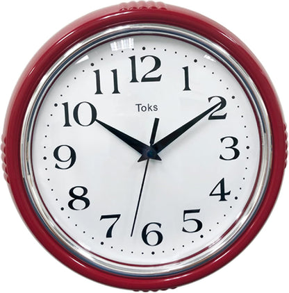 Retro Wall Clock, 9.5 Inch Vintage Design, Silent Non-Ticking Quartz Movement, Battery Operated, Perfect for Kitchen, Living Room, Office, and Indoor Use (Vintage Yellow)