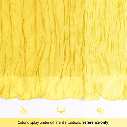 14 Pack Lemon Yellow Cheesecloth Table Runner 17x108 Inch Semi Sheer Boho Gauze Cheese Cloth Fabric Table Runners, for Wedding Party Baby Shower Birthday Home Decor Garden Farmhouse