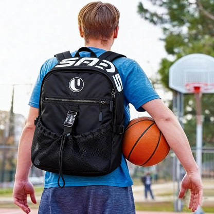 Basketball Backpack with Separate Ball Compartment & Shoe Storage - Durable Sports Bag for Kids & Youth, Water-Resistant Gym Bag for Soccer, Volleyball, and Basketball Gear Training
