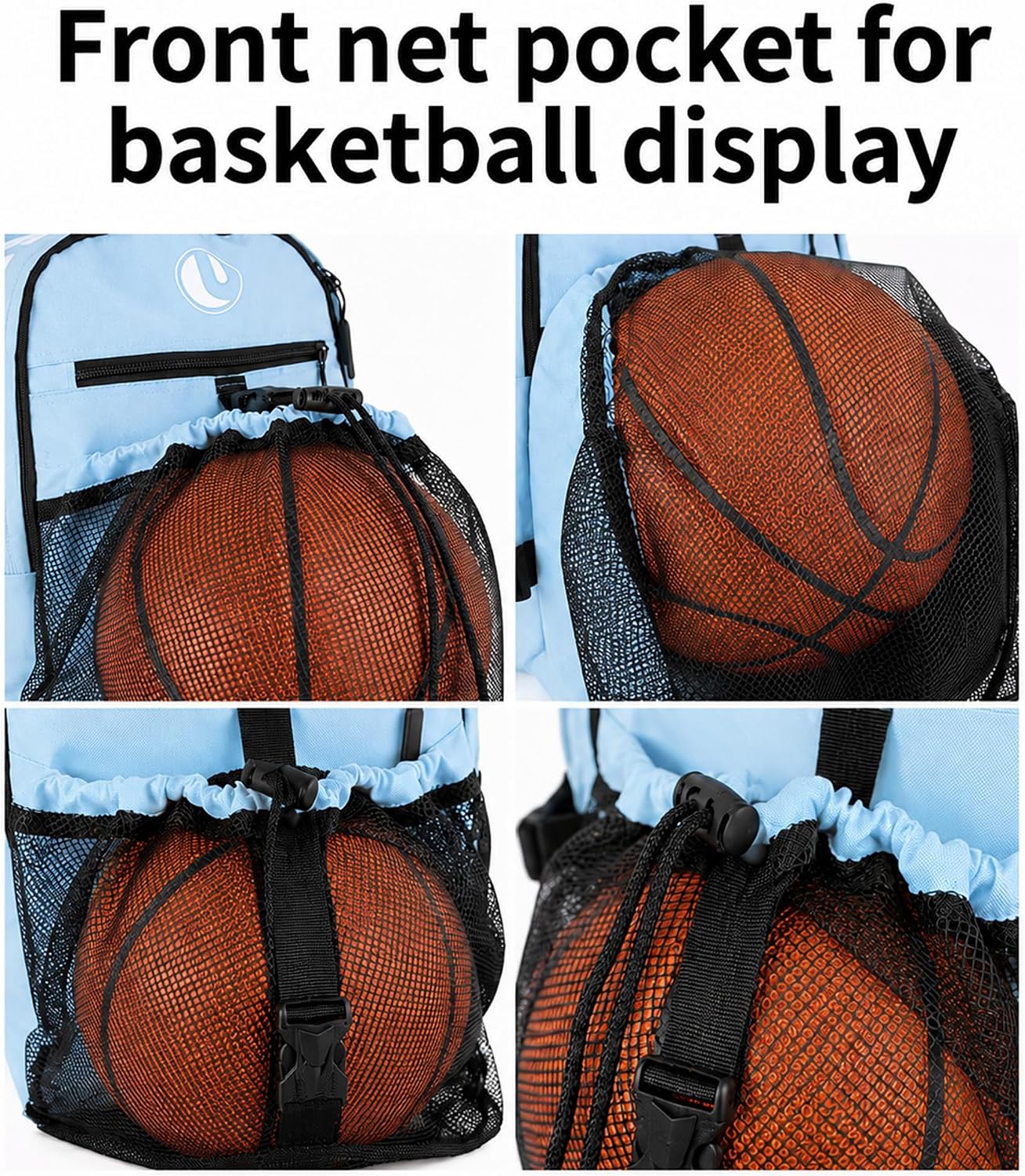Basketball Backpack with Separate Ball Compartment & Shoe Storage - Durable Sports Bag for Kids & Youth, Water-Resistant Gym Bag for Soccer, Volleyball, and Basketball Gear Training