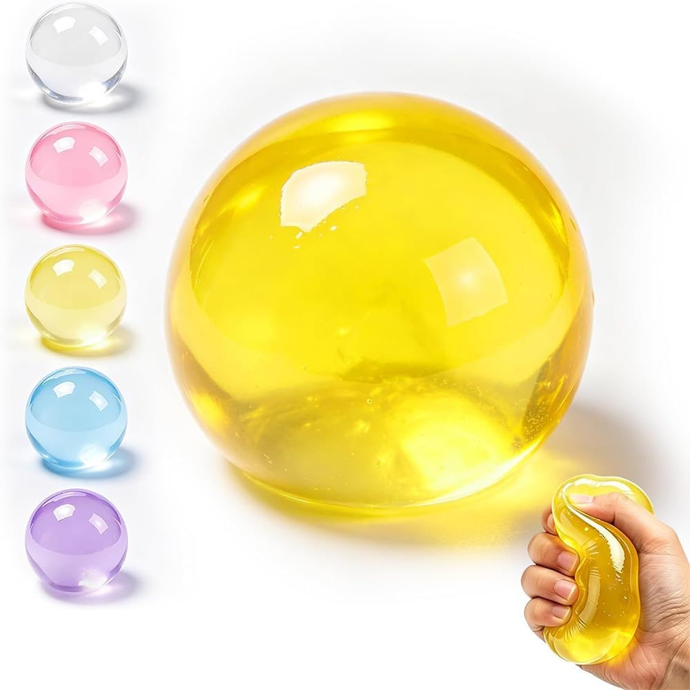 Coconut Oil Stress Ball, 2026 New Super Soft Coconut Oil Squishy, Shapeable Slow Rising Squeeze Balls for Stress Relief, Summer Coconut Oil Squishy for Relaxation and Focus (Yellow)