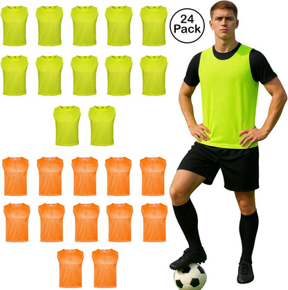 Litemesh Youth Scrimmage Vests for Sports Lightweight Breathable Pinnies for Soccer