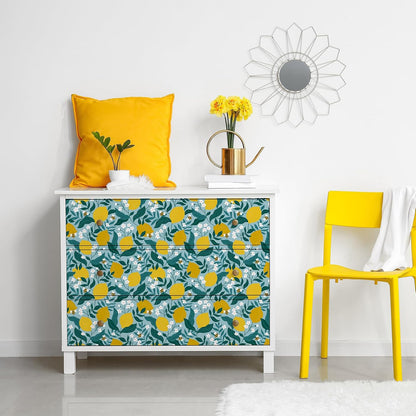 Peel and Stick Wallpaper Lemon and Bee Decor Self Adhesive 17.7×118