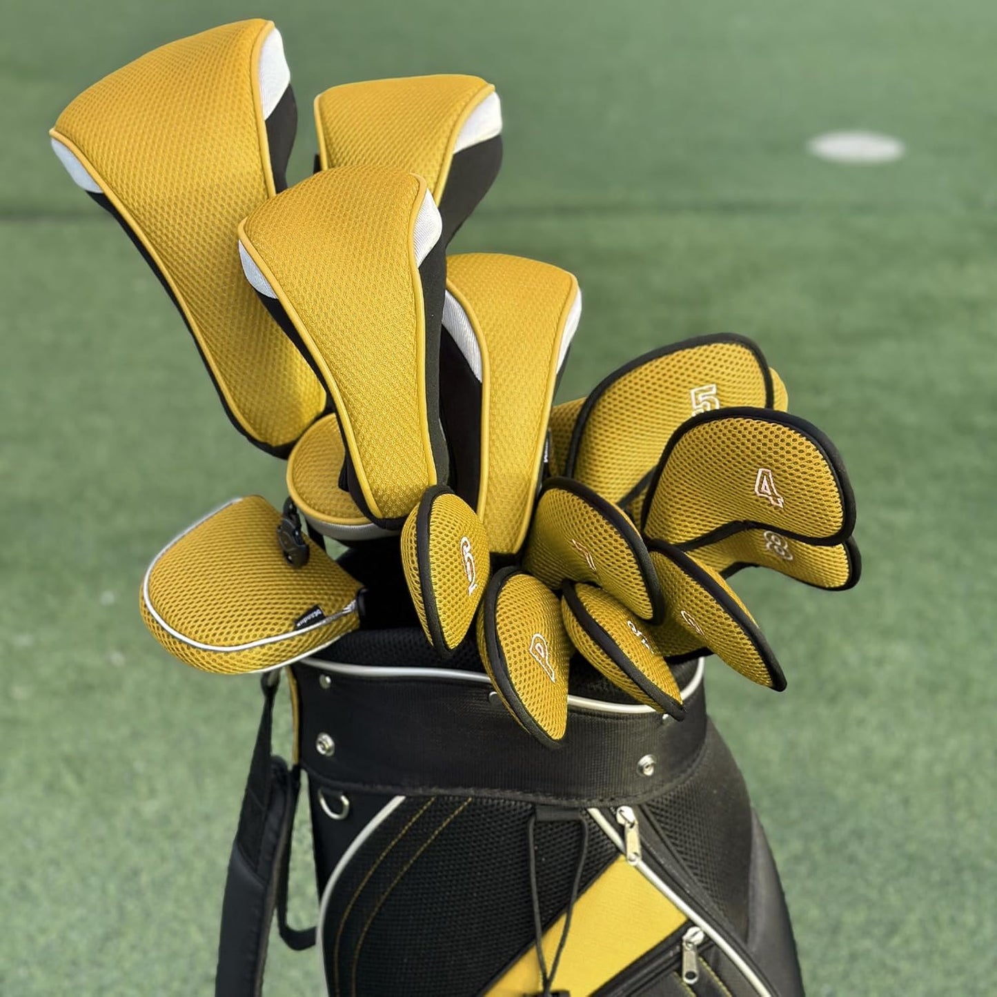 6pcs/Set Golf Club Head Covers Woods Driver Hybrid Set | 3 Hybrid Club Head Covers + 3 Woods Club Head Covers