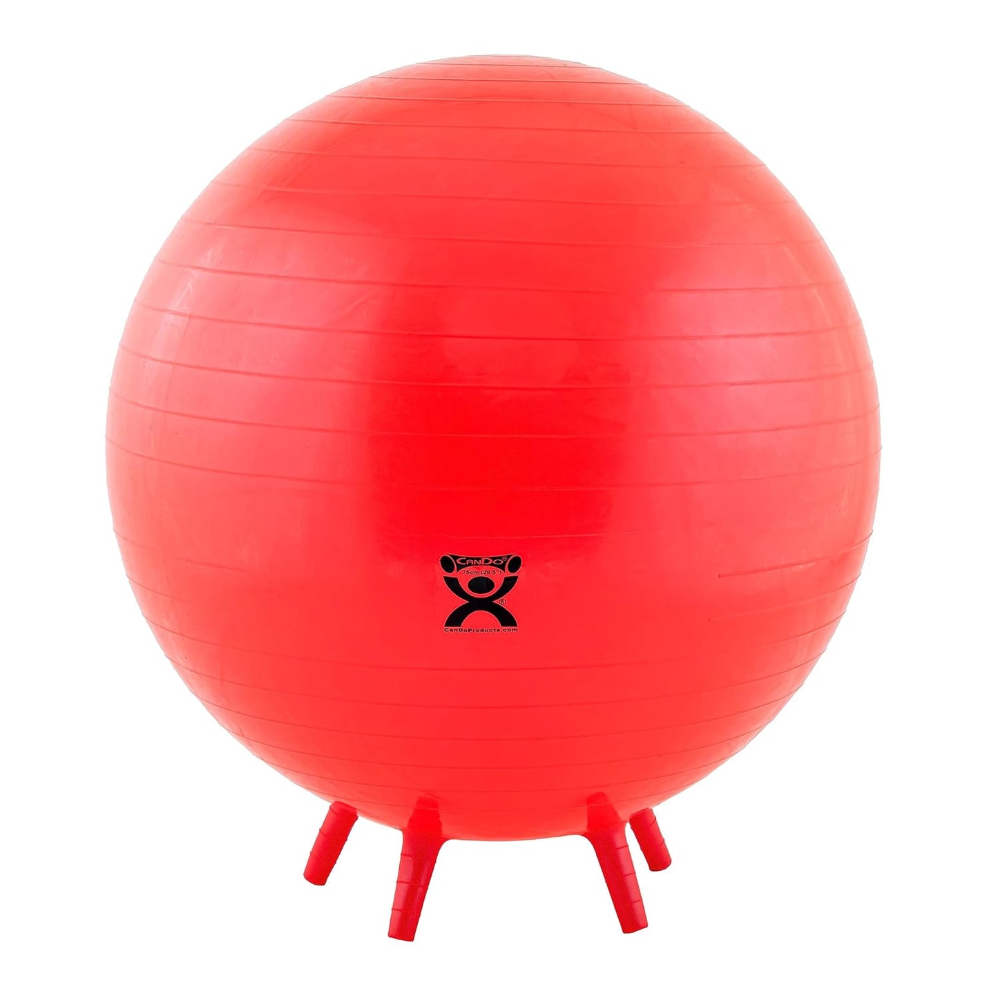 30-1891 Non-Slip Inflatable Exercise Ball with Stability Feet for Exercise, Workout, Core Training, Yoga, Pilates, Active Sitting in Gym, Office, Home or Classroom. Yellow 18"