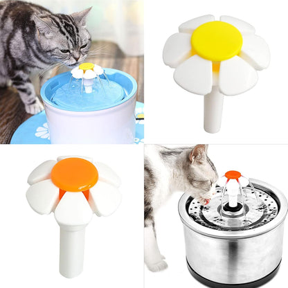 Pet Water Fountain Nozzle Replacement Flower for Head for Cat Fountain Automatic Drinking Water Dispenser 2 Colors Pet Water Fountain Flower Top Replacement, Yellow