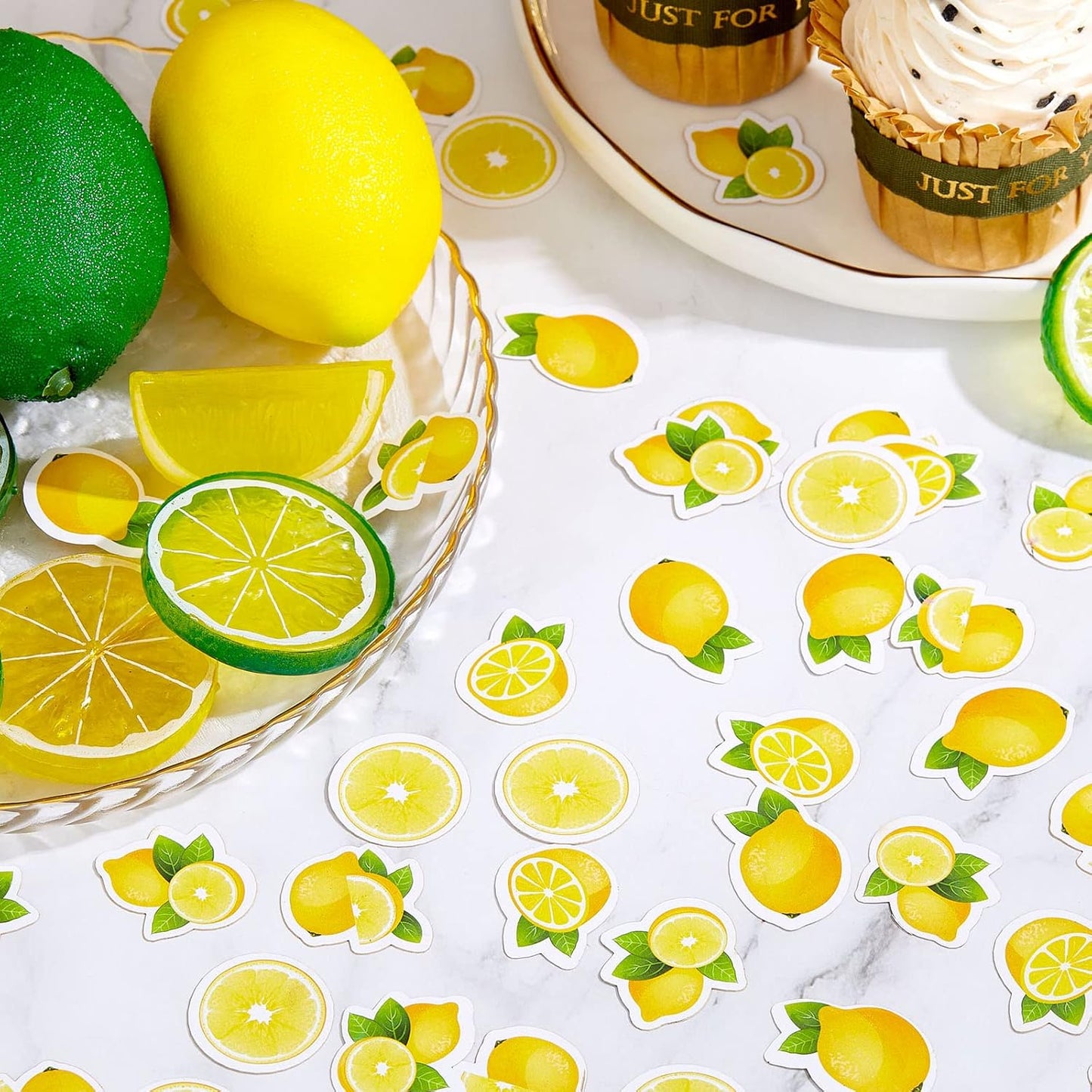 400 Pcs Lemon Confetti Little Cute Lemon Party Decorations | Paper, Lemon Themed Party Decor, Wedding, Bridal Shower, Birthday, Lemon Baby Shower, Yellow Confetti