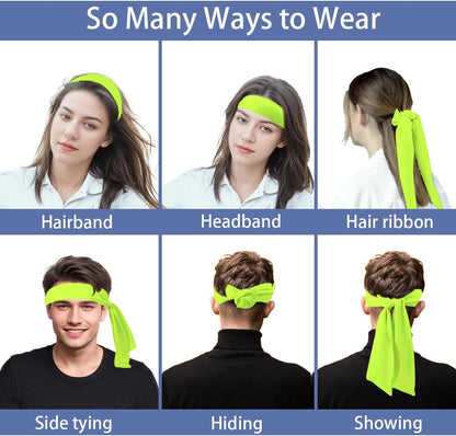 Sport Tie Headbands Tennis Head Tie for Men Women Sports Fans Ninja Soccer Basketball Teams Head Ties Halloween