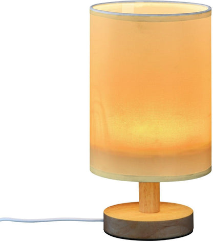 Lemon Yellow Bedside Table Lamp for Bedroom Fabric Linen Lampshade Nightstand Lamp Desk Light Lamps for Office Home Dorm 5.12x9.7in