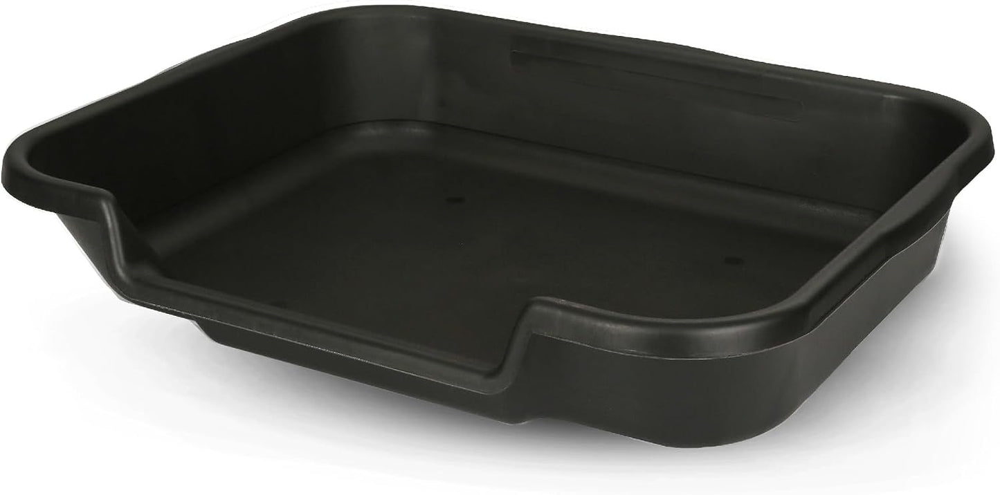 Large Dog Indoor Litter Box Up to 20 Lbs, Blacksmithe Black | Durable & Pet Safe Puppy Litter Box, Indoor Open Top Entry Dog Litter Pan, Comfortable & Great for Dogs, Made in USA