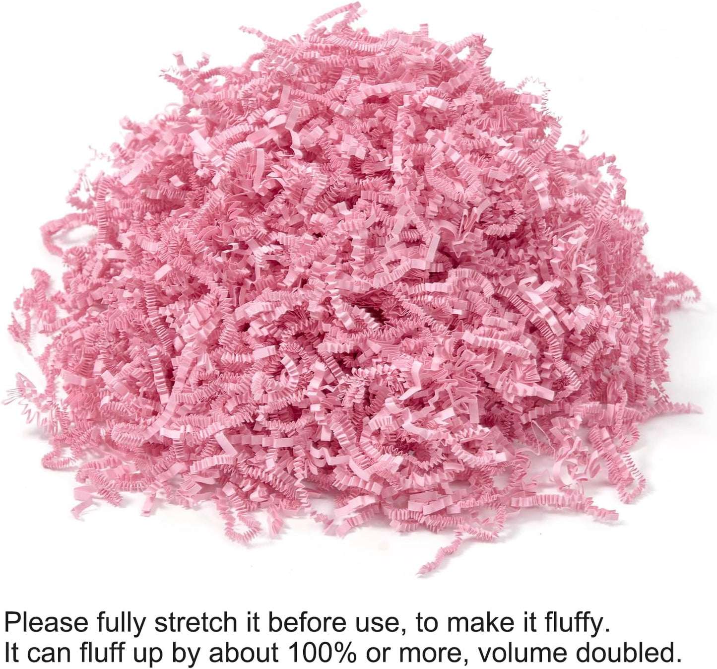 1/2 LB Crinkle Cut Paper Shred Filler Yellow 8 oz Shredded Paper | Crinkle Paper Filler for Gift Box - Gift Basket Bag Filler - Grass Cushion Stuffing for Mother's day, Birthday Gift Wrapping
