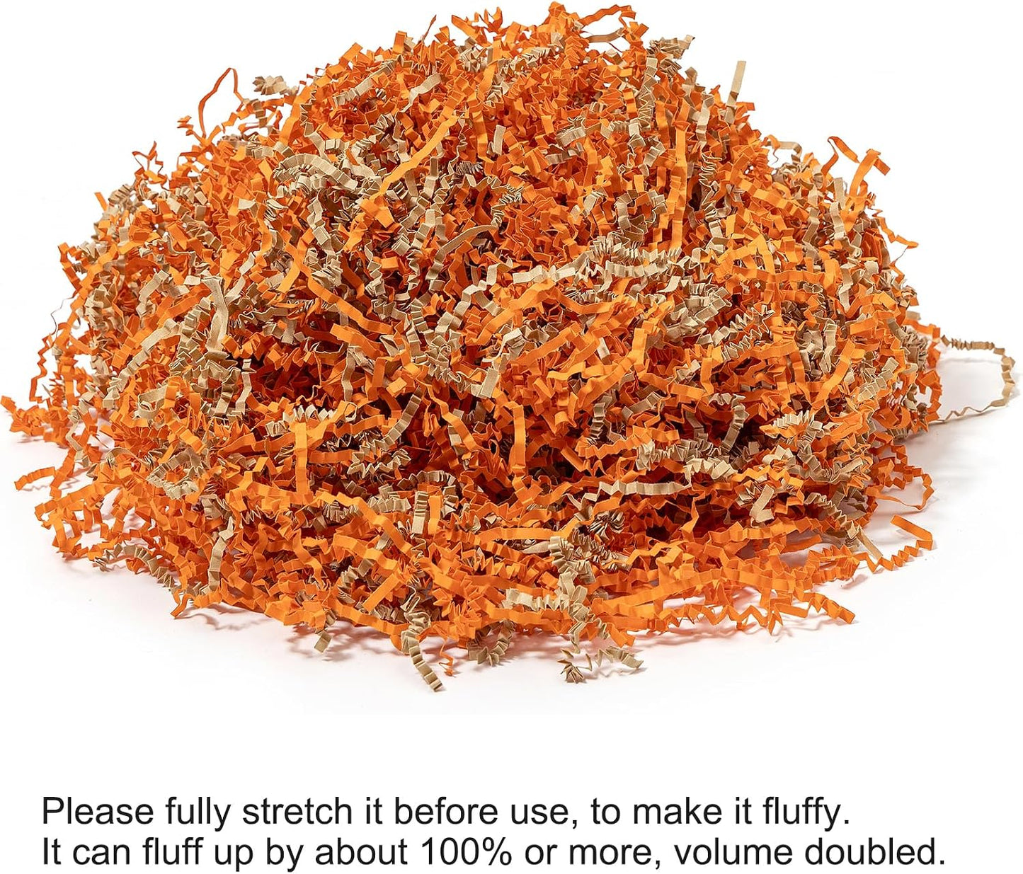 1/2 LB Crinkle Cut Paper Shred Filler Yellow 8 oz Shredded Paper | Crinkle Paper Filler for Gift Box - Gift Basket Bag Filler - Grass Cushion Stuffing for Mother's day, Birthday Gift Wrapping