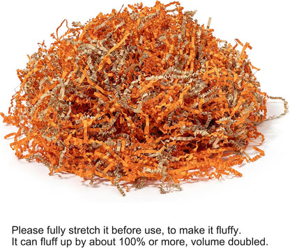 1/2 LB Crinkle Cut Paper Shred Filler Yellow 8 oz Shredded Paper | Crinkle Paper Filler for Gift Box - Gift Basket Bag Filler - Grass Cushion Stuffing for Mother's day, Birthday Gift Wrapping