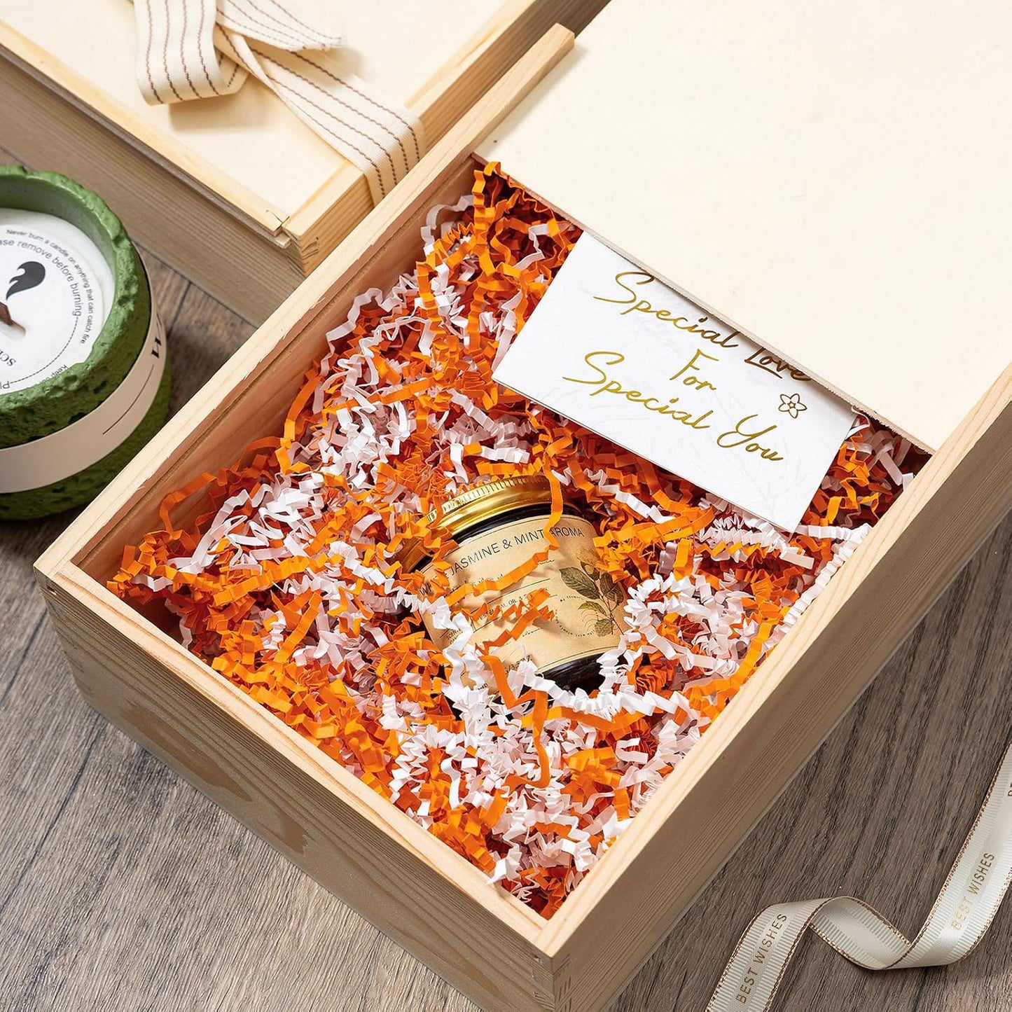 1/2 LB Crinkle Cut Paper Shred Filler Yellow 8 oz Shredded Paper | Crinkle Paper Filler for Gift Box - Gift Basket Bag Filler - Grass Cushion Stuffing for Mother's day, Birthday Gift Wrapping