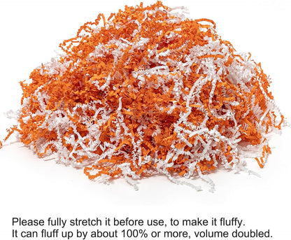 1/2 LB Crinkle Cut Paper Shred Filler Yellow 8 oz Shredded Paper | Crinkle Paper Filler for Gift Box - Gift Basket Bag Filler - Grass Cushion Stuffing for Mother's day, Birthday Gift Wrapping