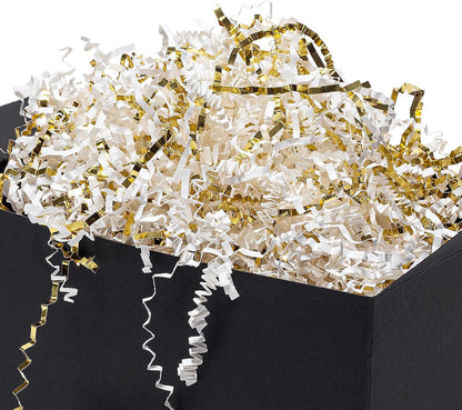 1/2 LB Crinkle Cut Paper Shred Filler Yellow 8 oz Shredded Paper | Crinkle Paper Filler for Gift Box - Gift Basket Bag Filler - Grass Cushion Stuffing for Mother's day, Birthday Gift Wrapping