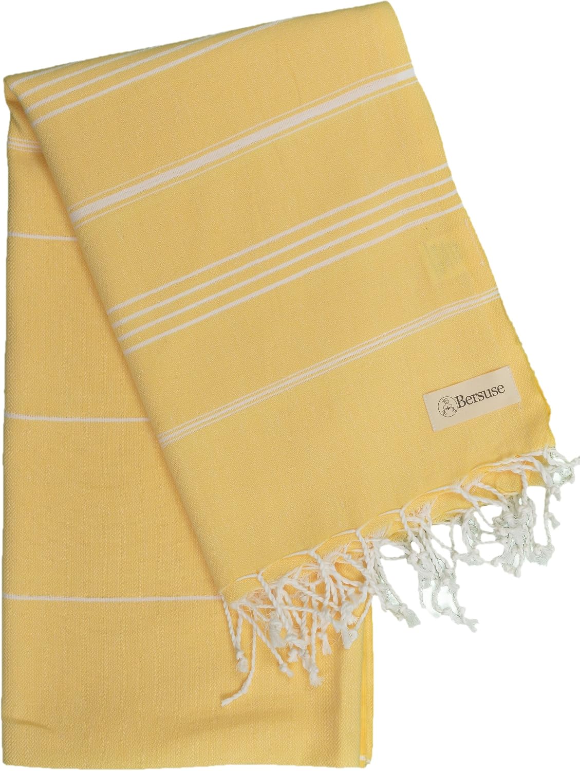 Beach Towels Peshtemal Turkish Towels Anatolia Collection Premium Turkish Beach Towel, 100% Cotton, Large, Quick-Dry, Sand-Free, Lightweight - 37x70 Inches, Yellow